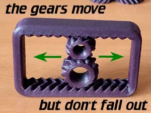 Gear rail fidget thing